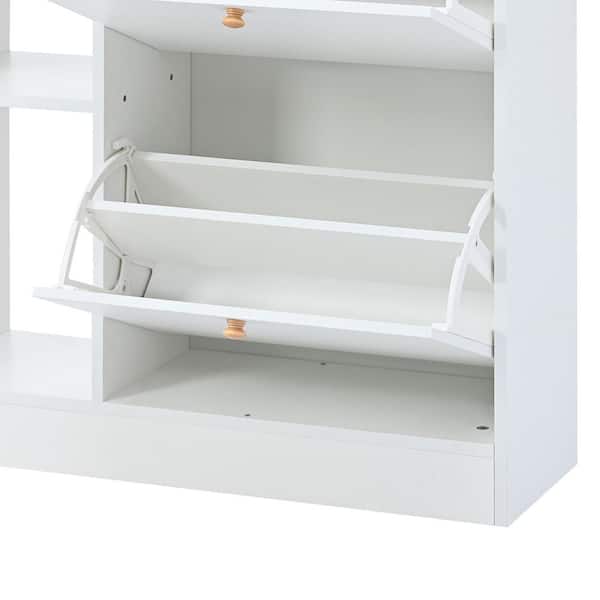 Yak About It® Double Door Shoe Cabinet - White