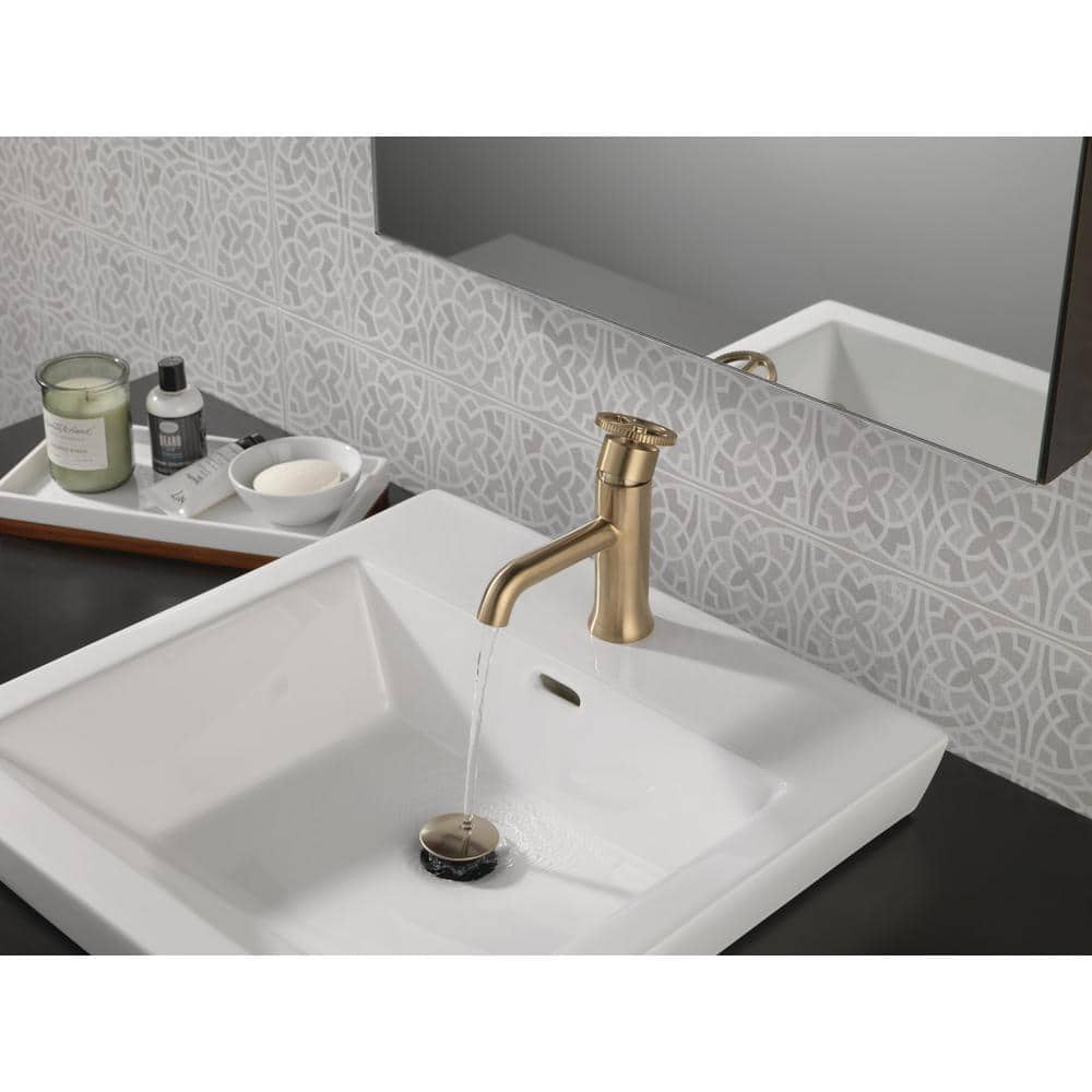 Champagne Bronze Single Handle Modern Bathroom Faucet