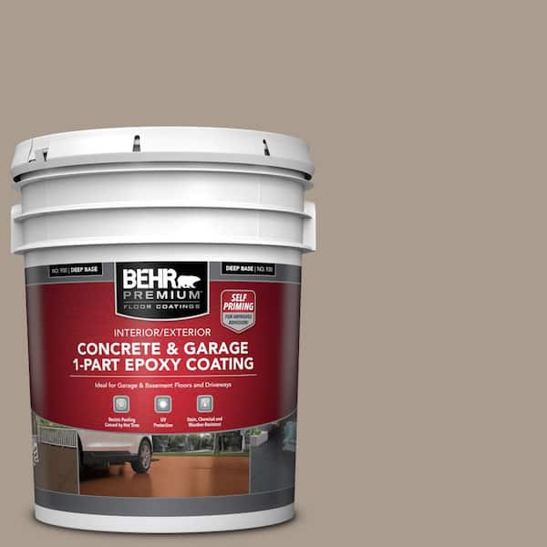 BEHR PREMIUM 5 gal. #N210-4 Espresso Martini Self-Priming 1-Part Epoxy Satin Interior/Exterior Concrete and Garage Floor Paint