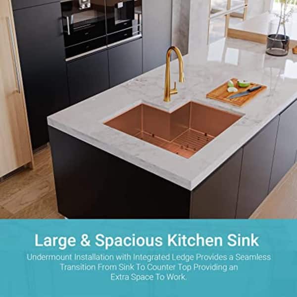 RCORB3030WS-Stainless 16 Gauge 30 in. Butterfly Corner Undermount Workstation Kitchen Sink with Accessories