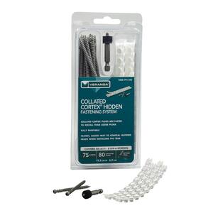 Collated Cortex for Veranda 2-3/4 in. Trim 50-Line Fit White Smooth (75-Screws)