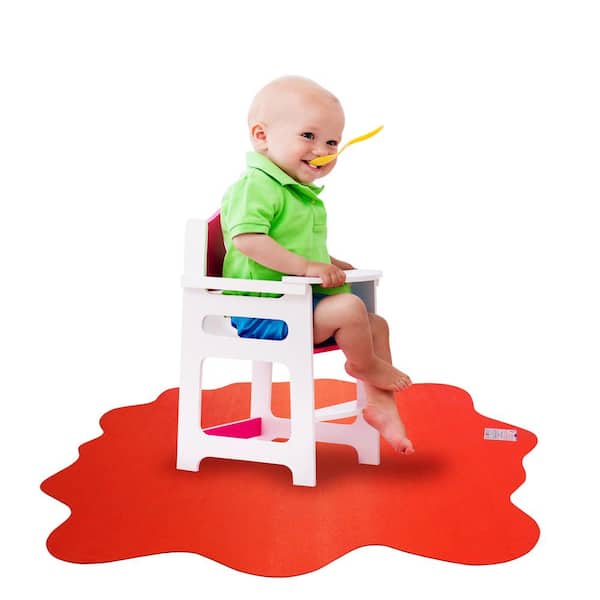 Floortex Red Multi-Purpose Indoor Mat for Hard Floors-40 in. x 40