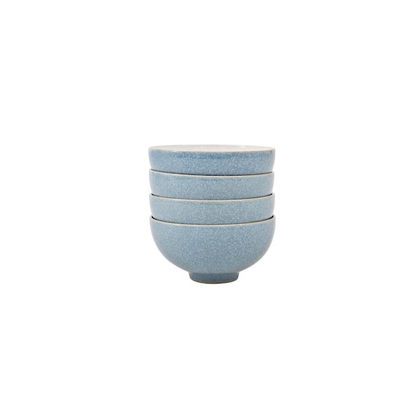 Denby Stoneware Elements Blue (Set of 4) 16.2fl. oz. Rice Bowls