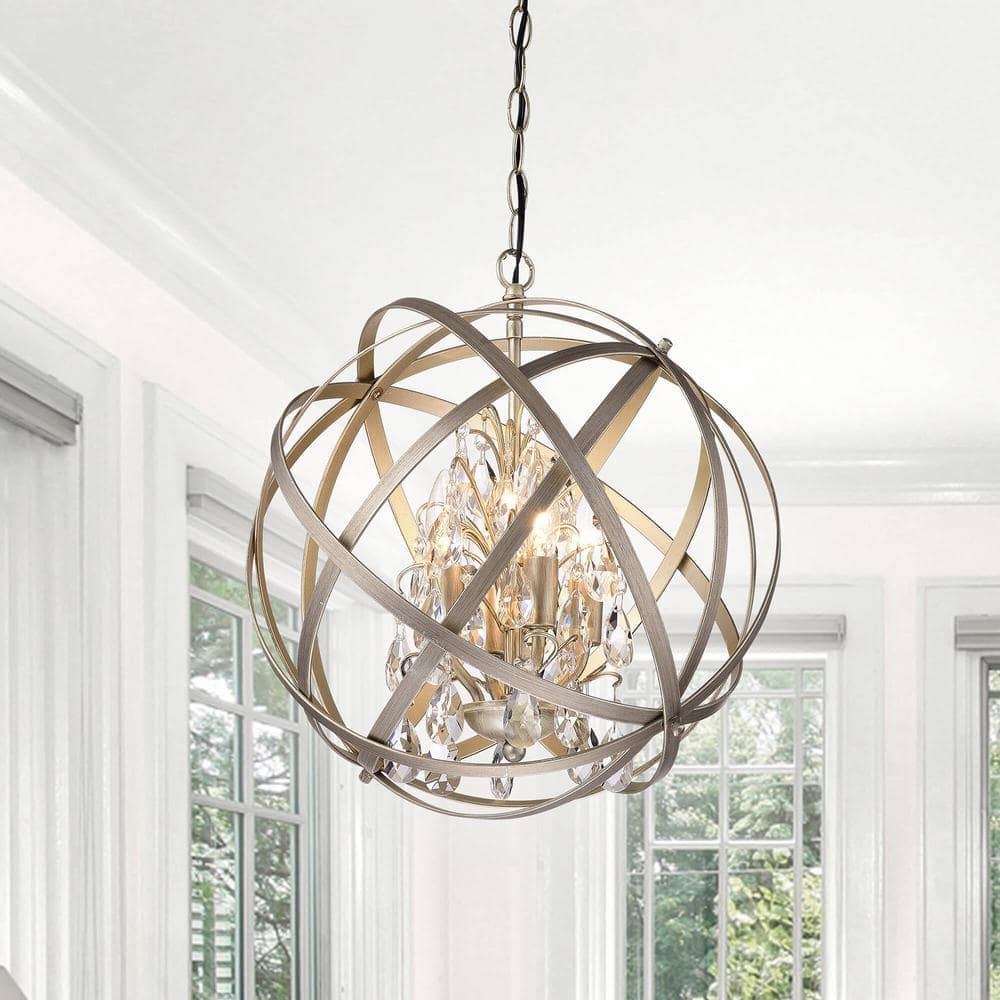 Jojospring Sara 16 in Dia 4Light Light Gold with Bronze Metal