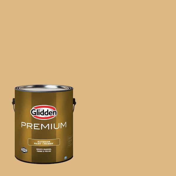 Glidden Premium 1 gal. Honey Bunny PPG1090-3 Semi-Gloss Exterior Latex Paint