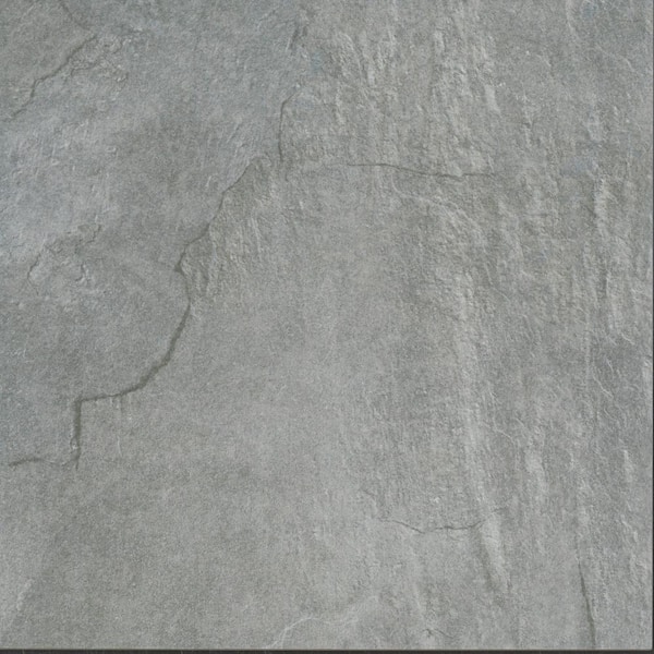 EMSER TILE Brava Silver 13.11 in. x 13.11 in. Matte Stone Look Porcelain Floor and Wall Tile (16.716 sq. ft./Case)
