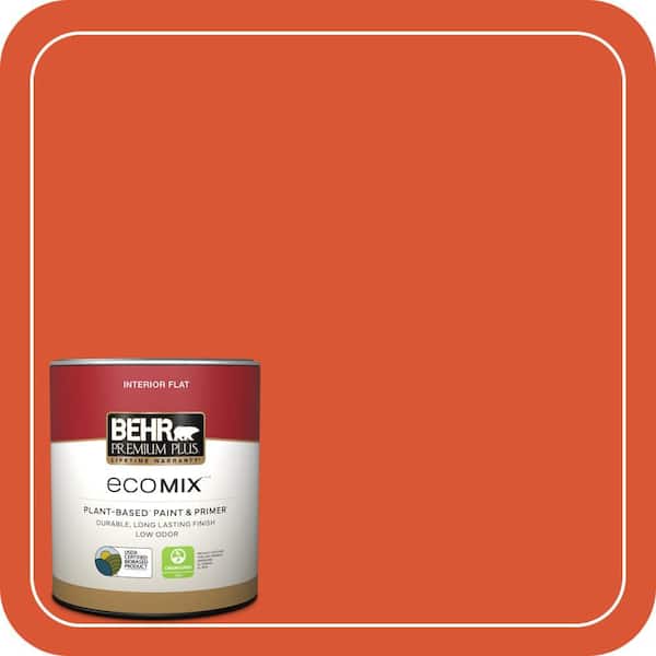 1 qt. #P190-7 Inferno Flat EcoMix Plant-Based Interior Paint & Primer