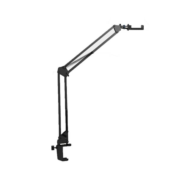 10 in. LED Ring Light for Desk with Stand and Remote, Overhead Phone Camera Mount with Ring Light for Video Recording
