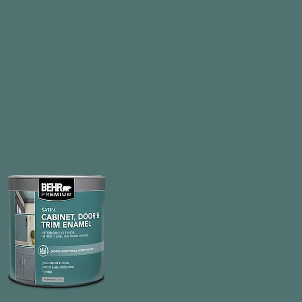 1 qt. #S440-6 Tealish Satin Enamel Interior/Exterior Cabinet, Door & Trim Paint