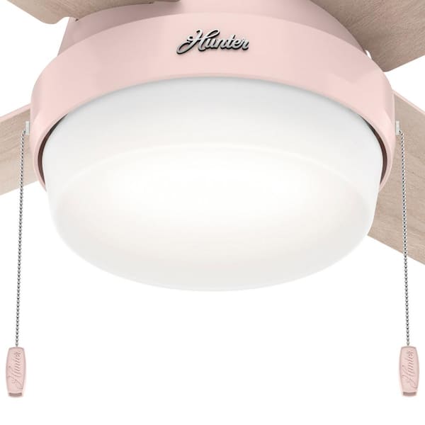 Hunter Ristrello 44 in. Indoor Blush Pink Low Profile Ceiling Fan