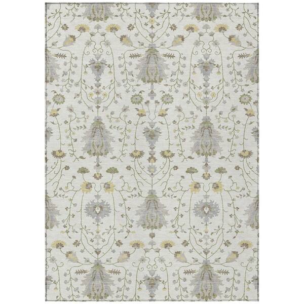 Chantille Machine Washable Indoor/Outdoor Abstract ACN2842 Ivory 9 ft. x 12 ft. Area Rug