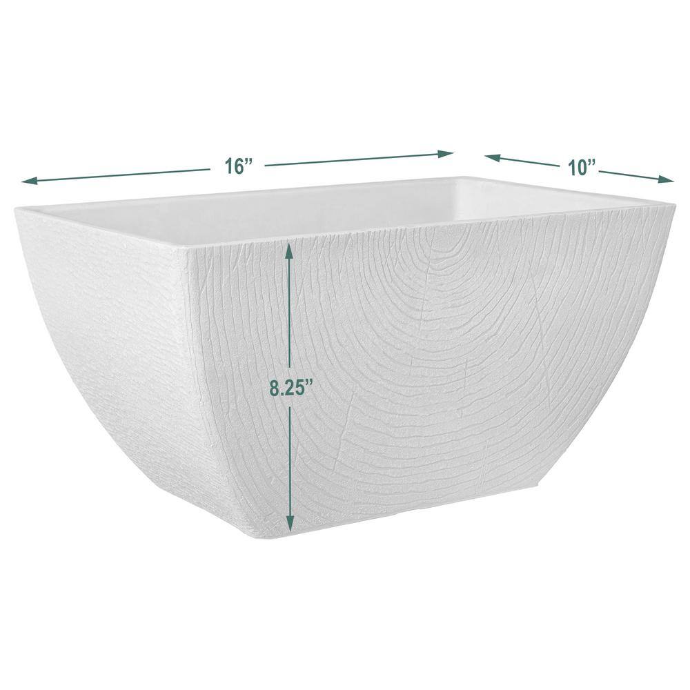 Eco-Friendly Beige Rectangular Planter Box, Small 8.3"x10"