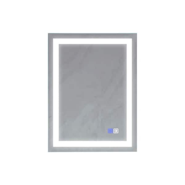 Unbranded 32 in. W x 24 in. H Large Rectangular Frameless Anti-Fog Wall Bathroom Vanity Mirror in Silver