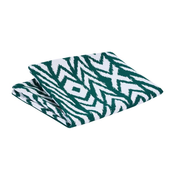 Astella Pacifica 24 in. x 24 in. Fire Island Jade Square Outdoor Throw Pillow Cover