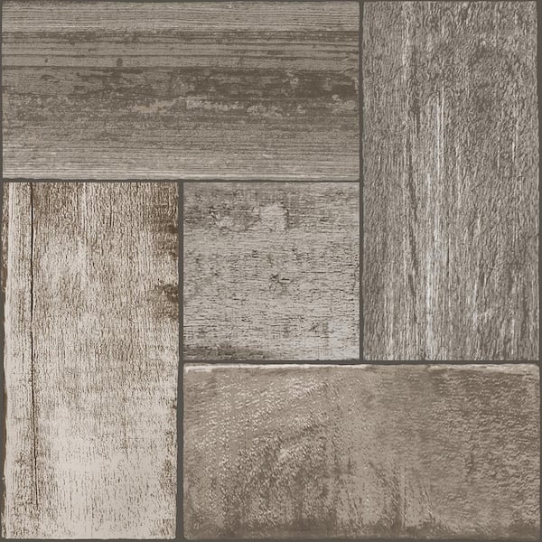 FloorPops Take Home Sample Northwoods Brown 6 in. W x 6 in. L Residential Vinyl Tile Flooring