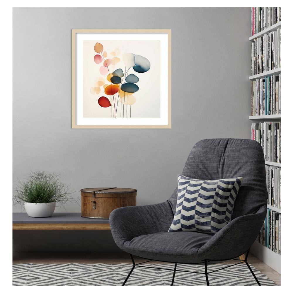 Fluid Floral Artistry II Svelte Natural Framed Abstract Print