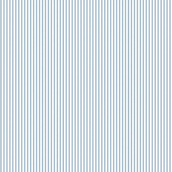 Unbranded Candy Stripe Blue Matte Finish Non-Woven Paper Non-Pasted Wallpaper Roll