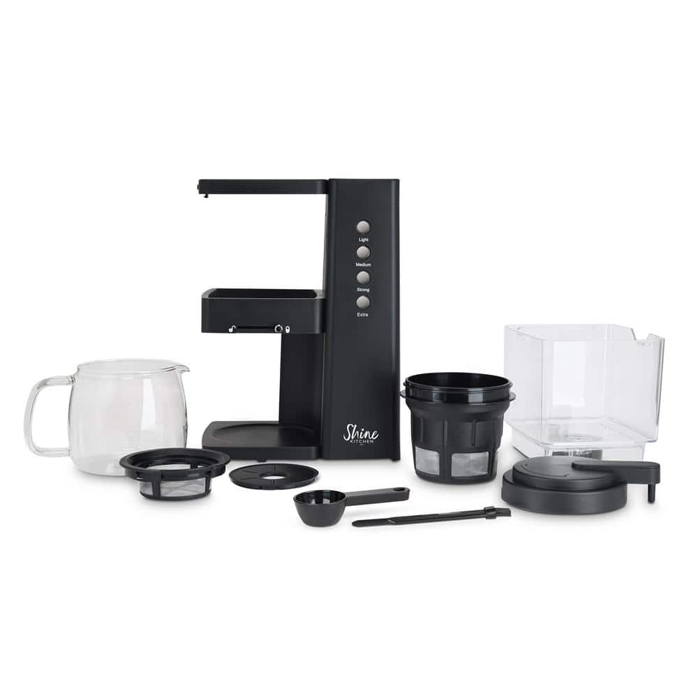 Shine Black Cold Brew Coffee and Tea Machine with Vacuum Technology