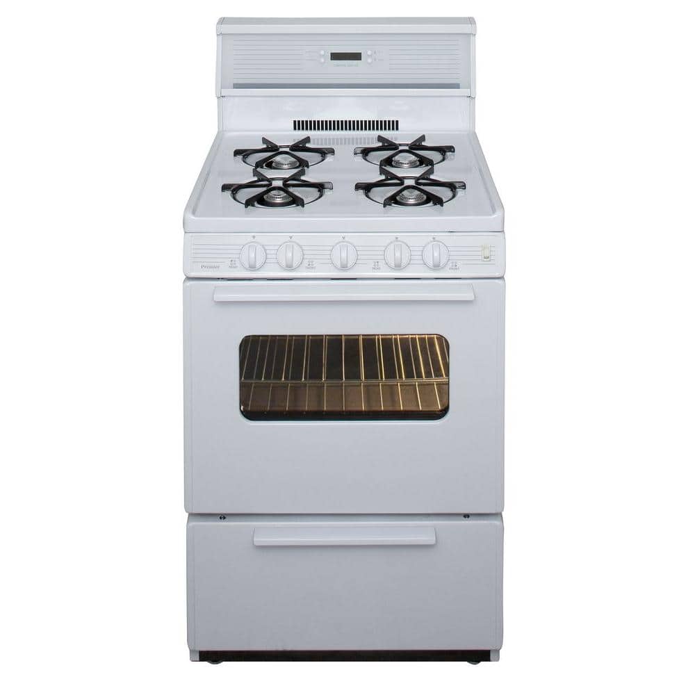 24 in. 2.97 cu. ft. Freestanding Gas Range in White