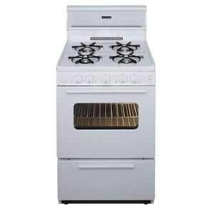 24 in. 2.97 cu. ft. Freestanding Gas Range in White