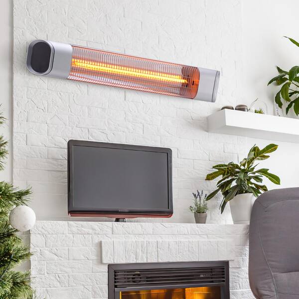 1500-Watt Portable Electric Indoor/Outdoor Infrared Carbon Tech Space Heater  Wall Heater With LED Display and Remote KF020208-01 - The Home Depot