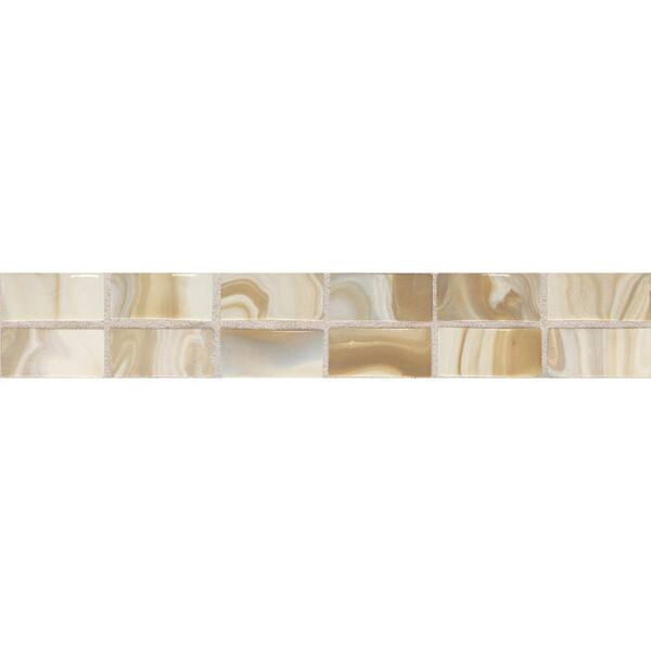 Daltile Fashion Accents Gold Swirl 2 in. x 12 in. Ceramic Decorative Accent Wall Tile (0.17 sq. ft. / piece)