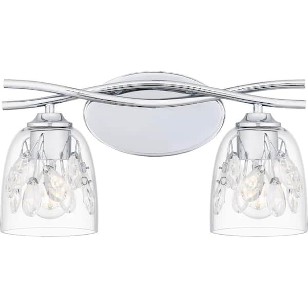 Quoizel Ansley 16 in. 2-Light Polished Chrome Vanity Light
