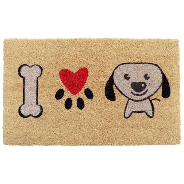 Multi-Colored 30 in. x 18 in. Coir Non-Slip Indoor/Outdoor Door Mat