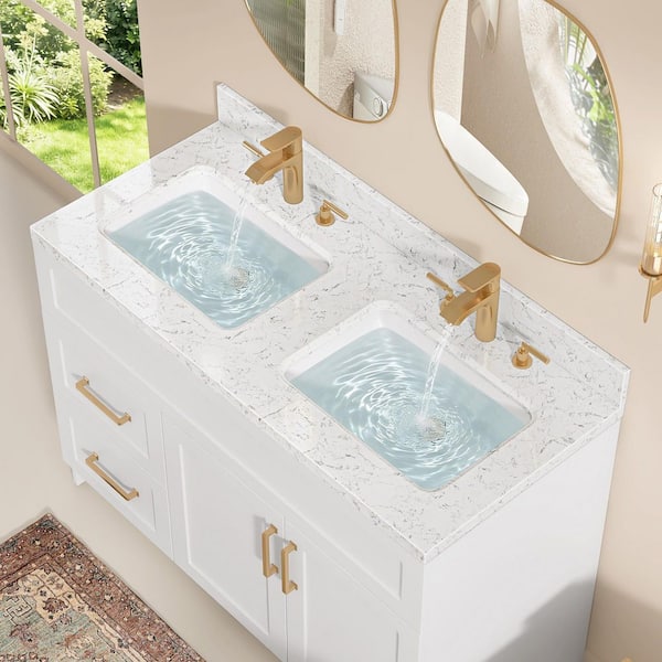 Zeafive CTK 54 in. W x 22 in. D Engineered Stone Rectangular