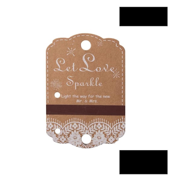 Unbranded 100pcs Rustic White Lace Wedding Sparkler Tags with Match Holder Striker Kraft Paper 3.15x2.16 inch Decor