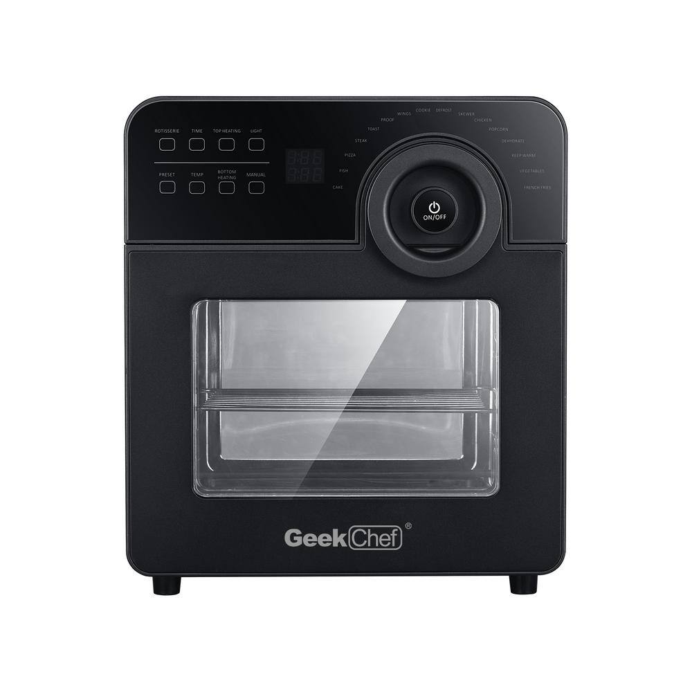 Geek Chef 1700W 15 Qt. Black Air Fryer with RotisserieGAF14 The Home