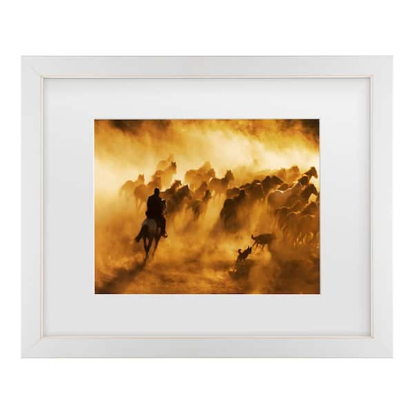 Feyzullah Tunc Cowboy Matted Framed Photography Wall Art 18 in. x 22 in.