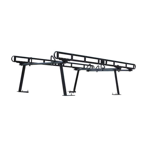 BUYERS PRODUCTS 800 lbs. Capacity Black Powder-Coated Aluminum Truck Ladder Rack