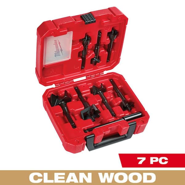 Milwaukee Selfeed High-Speed Steel Wood Boring Bit Set (7-Piece)