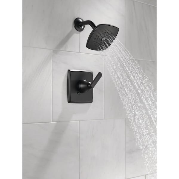 Ashlyn 1-Handle Wall Mount Shower Faucet Trim Kit in Matte Black (Valve Not Included)