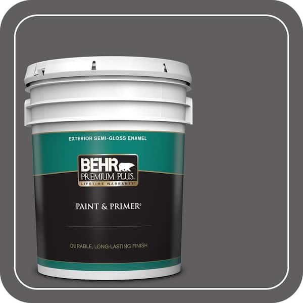 BEHR PREMIUM PLUS 5 gal. #T17-10 Shades On Semi-Gloss Enamel Exterior Paint & Primer
