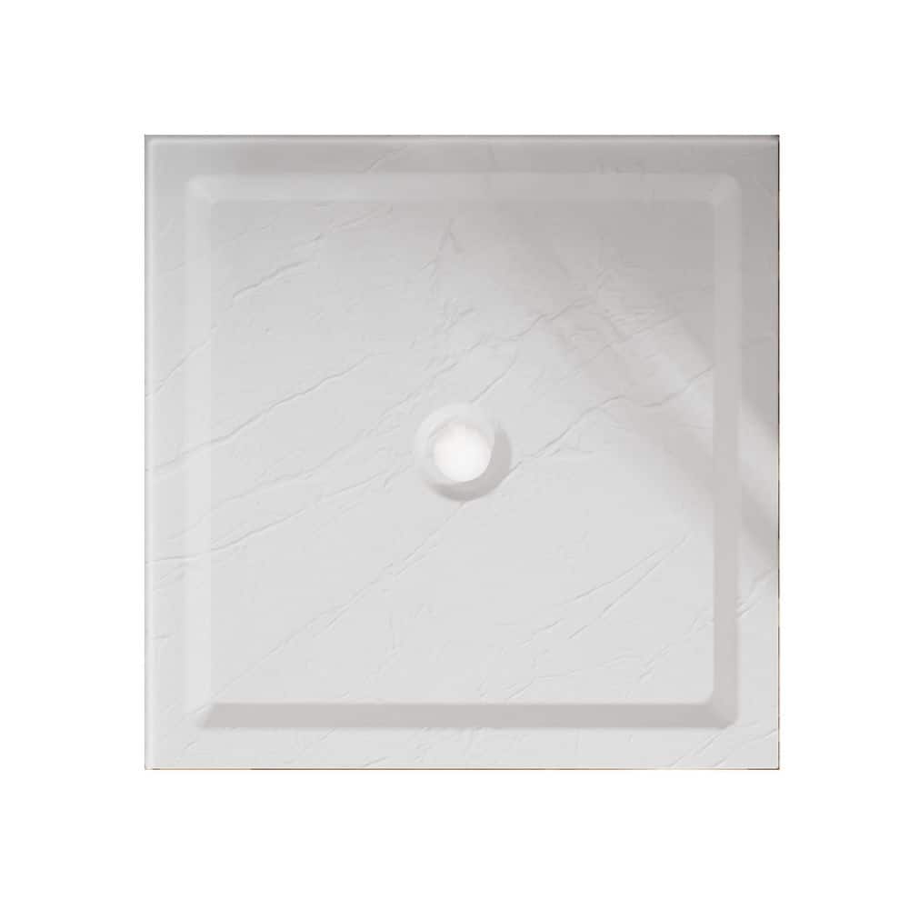 LIVACA 36 in. L x 36 in. W Alcove Double Threshold Shower Pan Base