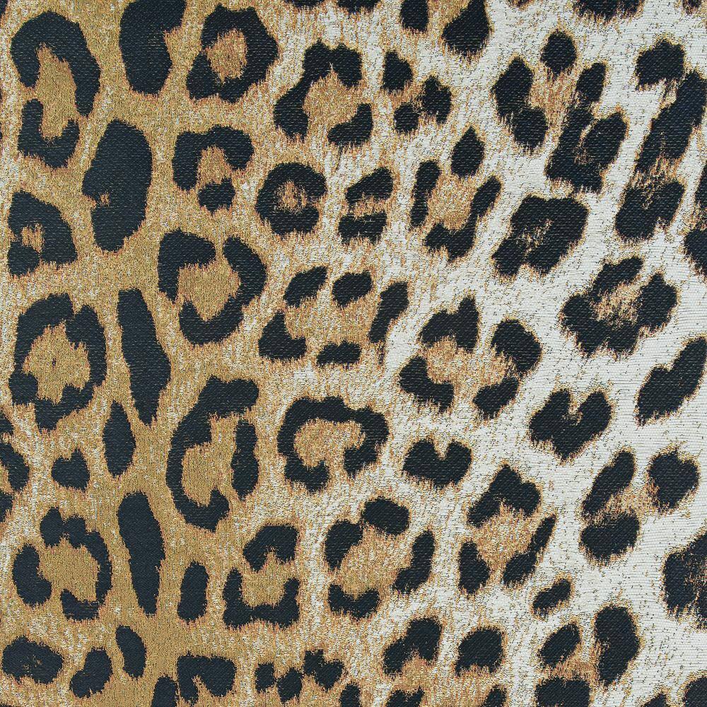 Dolce Amur 4' x 6' Black Leopard Outdoor Rug with Easy Care