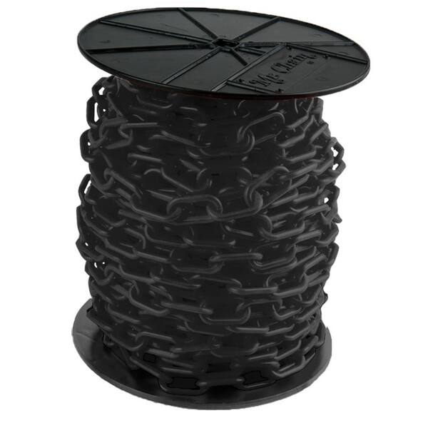 1.5 in. (#6, 38 mm) x 200 ft. Reel Black Plastic Chain