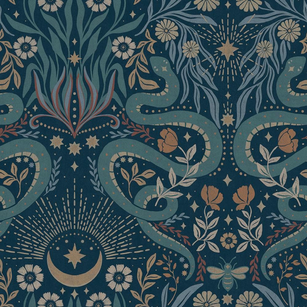 Mystic Serpent Navy Peel and Stick Wallpaper price history on PriceWatchPro