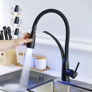 Single-Handle Pull-Out Sprayer Kitchen Faucet in Matte Black