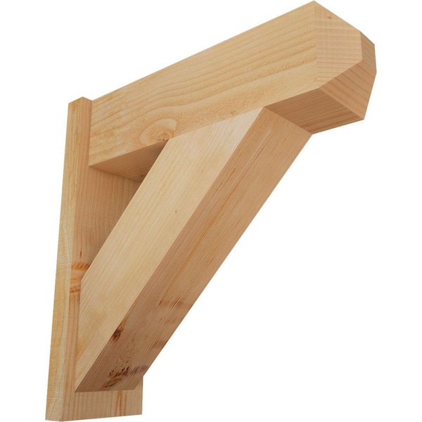 Ekena Millwork 8 in. x 26 in. x 26 in. Traditional Craftsman Rough Sawn Douglas Fir Outlooker