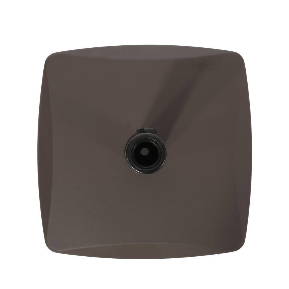 Brown Concrete and Iron Square Umbrella Base, 62 lb