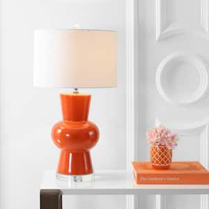 Julia 28.5 in. Coral Ceramic Table Lamp