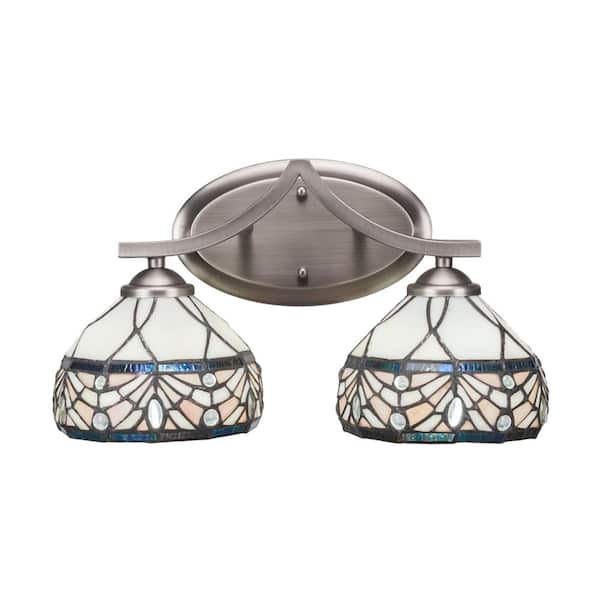 Siena 18.25 in. 2-Light Vanity Light Graphite with Diamond