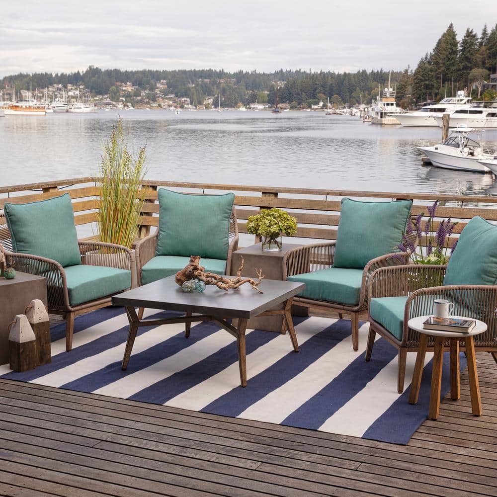 Eco-Friendly Seafoam Green Recycled Adirondack Chair Cushion