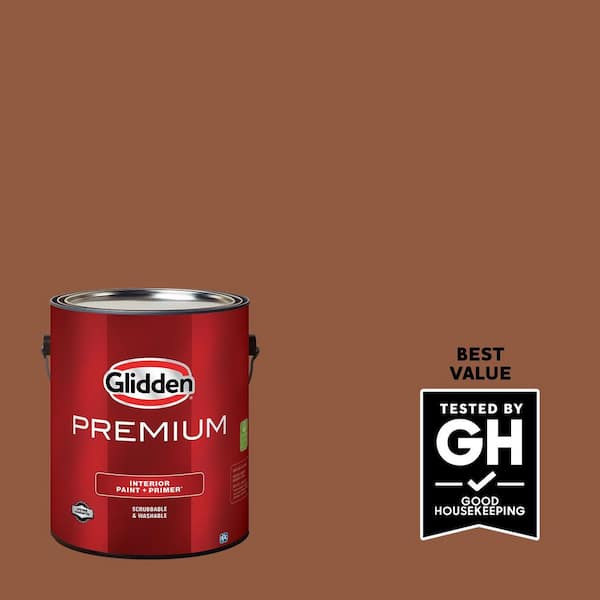 Glidden Premium 1 gal. Spiced Cider PPG1068-7 Satin Interior Latex Paint