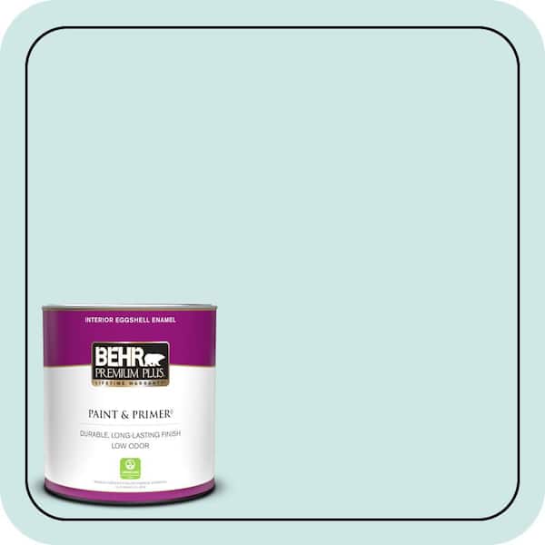 BEHR PREMIUM PLUS 1 qt. Home Decorators Collection #HDC-WR14-5 Icicle Mint Eggshell Enamel Low Odor Interior Paint & Primer