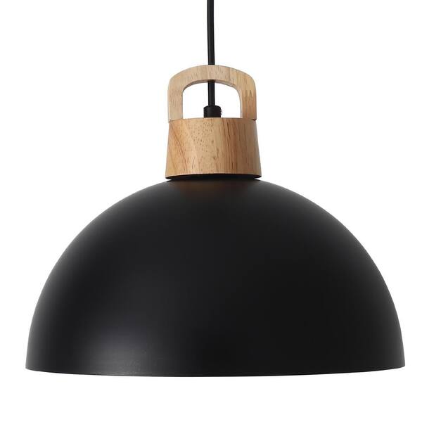 LWYTJO Joylin 1-Light Black Shaded Single Dome Pendant Light