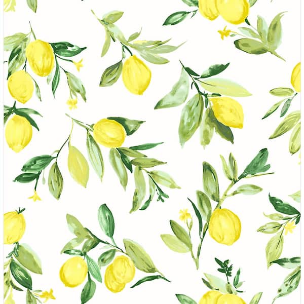 Brewster Limon Chartreuse Fruit Chartreuse Paper Strippable Roll (Covers 56.4 sq. ft.)